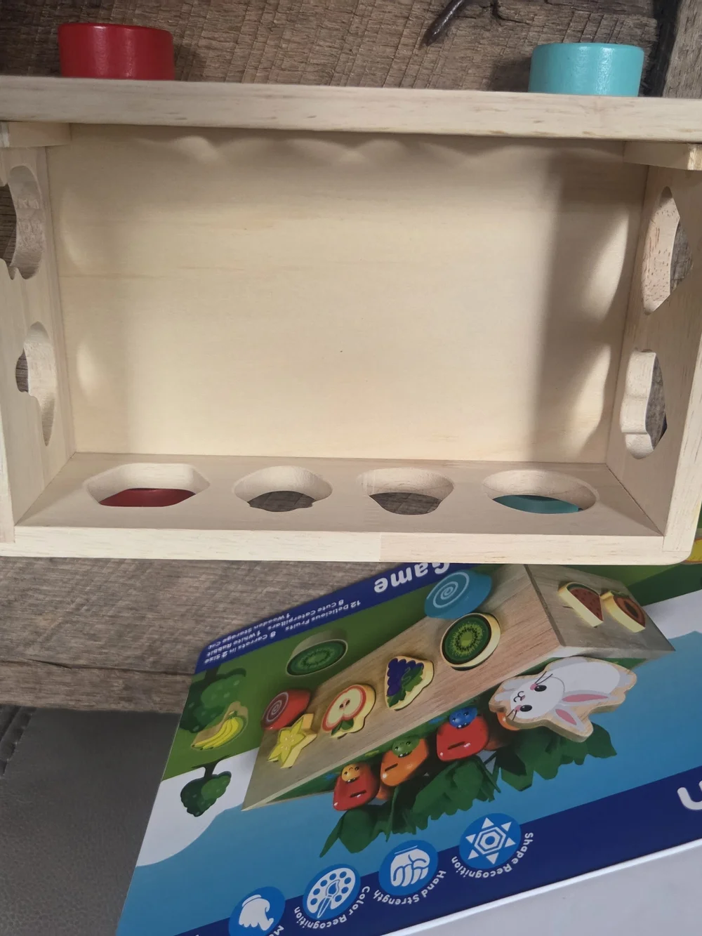 New Carrots Wooden Harvest Game - Kids Wooden Toy - Bin S